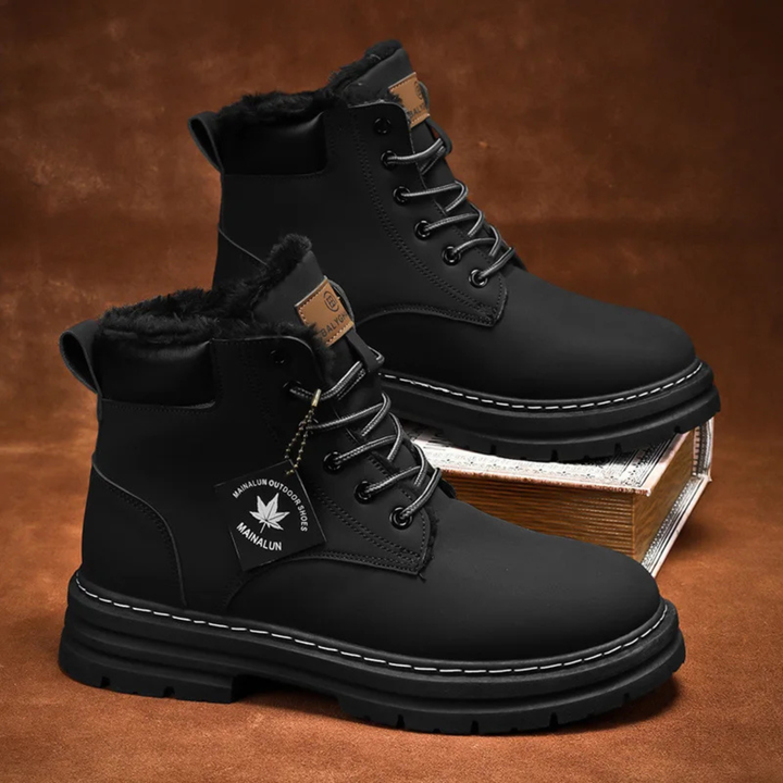 Patrick | Timeless Lace-Up Lug Sole Winter Boots Men