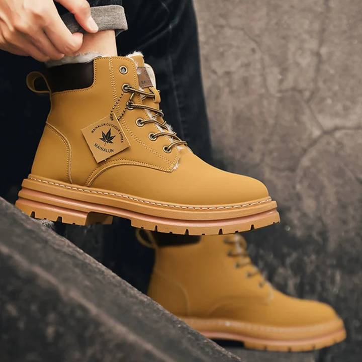 Patrick | Timeless Lace-Up Lug Sole Winter Boots Men
