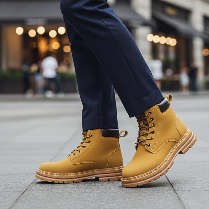 Patrick | Timeless Lace-Up Lug Sole Winter Boots Men