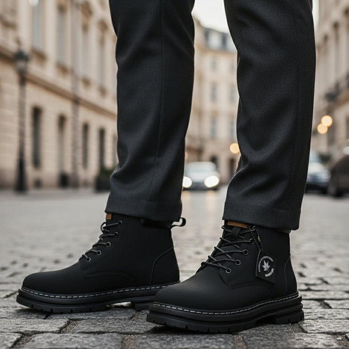Patrick | Timeless Lace-Up Lug Sole Winter Boots Men