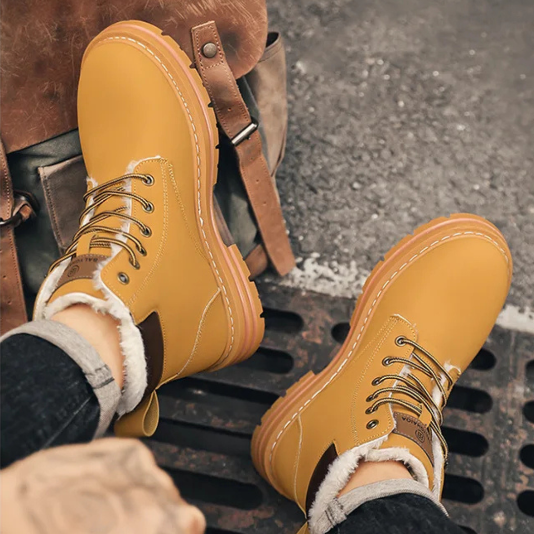 Patrick | Timeless Lace-Up Lug Sole Winter Boots Men