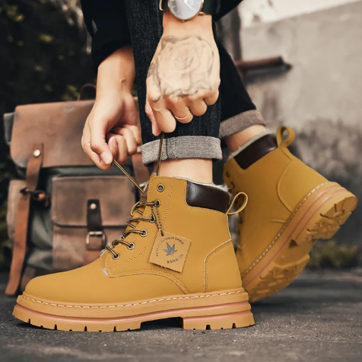 Patrick | Timeless Lace-Up Lug Sole Winter Boots Men