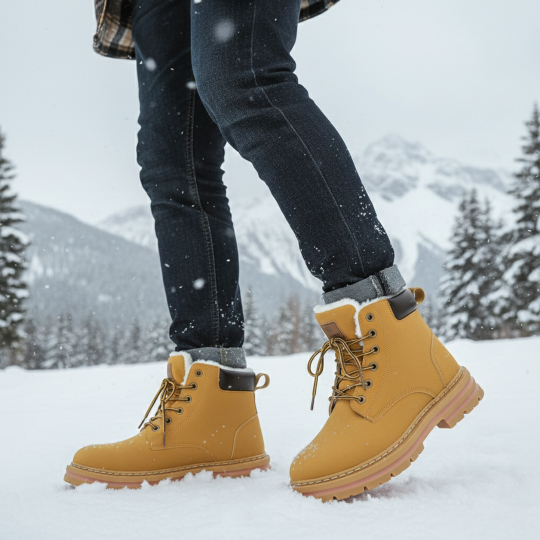Patrick | Timeless Lace-Up Lug Sole Winter Boots Men
