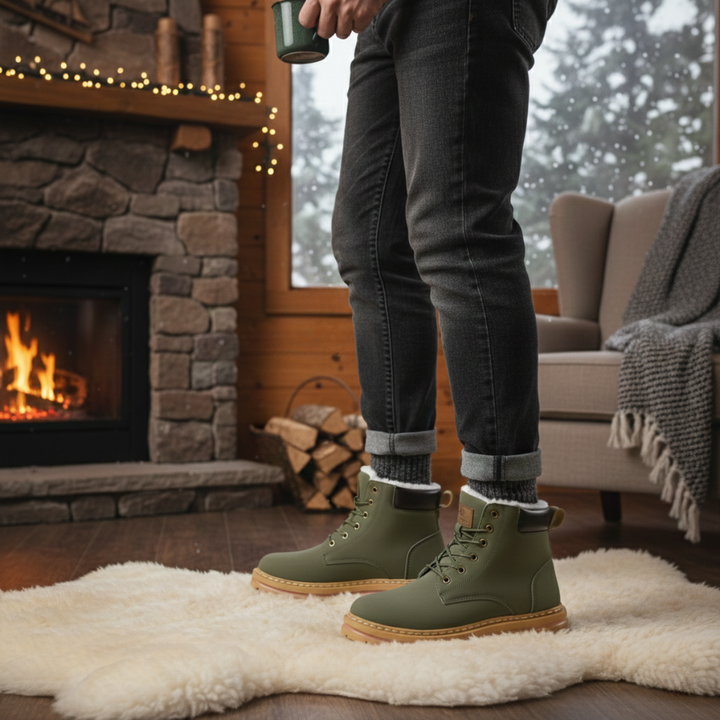Patrick | Timeless Lace-Up Lug Sole Winter Boots Men
