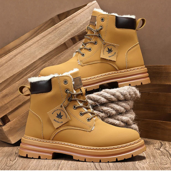 Patrick | Timeless Lace-Up Lug Sole Winter Boots Men