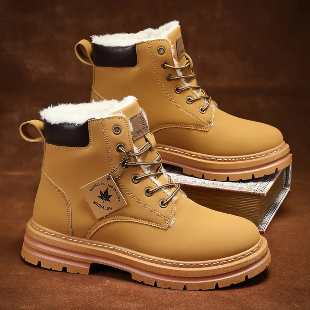 Patrick | Timeless Lace-Up Lug Sole Winter Boots Men