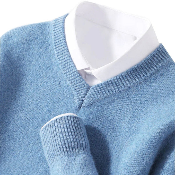 Patrick | V-Neck Long Sleeve Knit Mens Sweaters