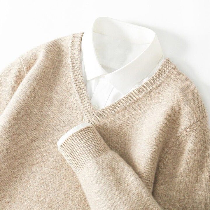 Patrick | V-Neck Long Sleeve Knit Mens Sweaters