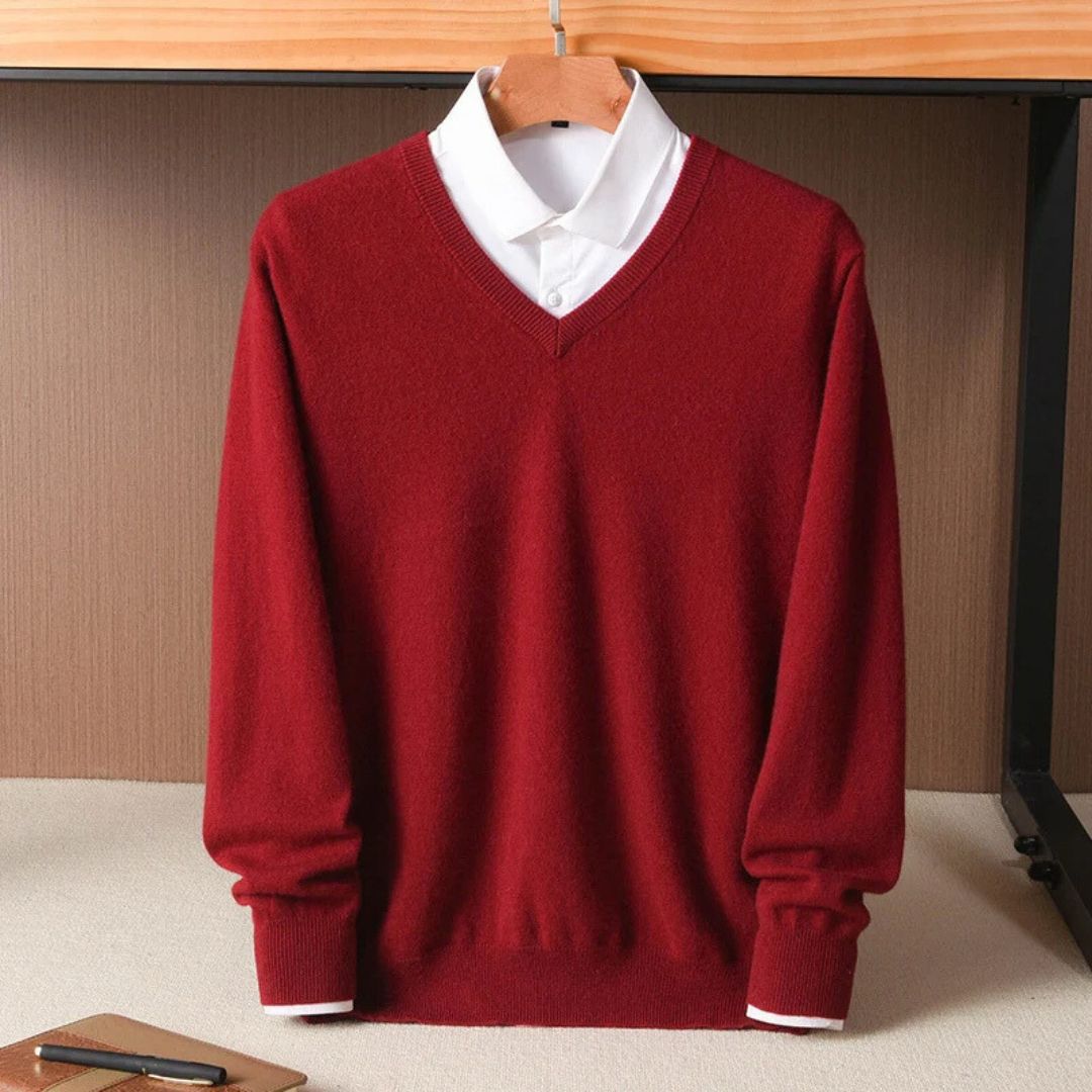 Patrick | V-Neck Long Sleeve Knit Mens Sweaters