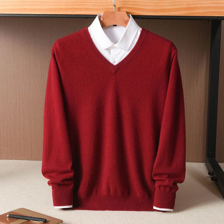 Patrick | V-Neck Long Sleeve Knit Mens Sweaters