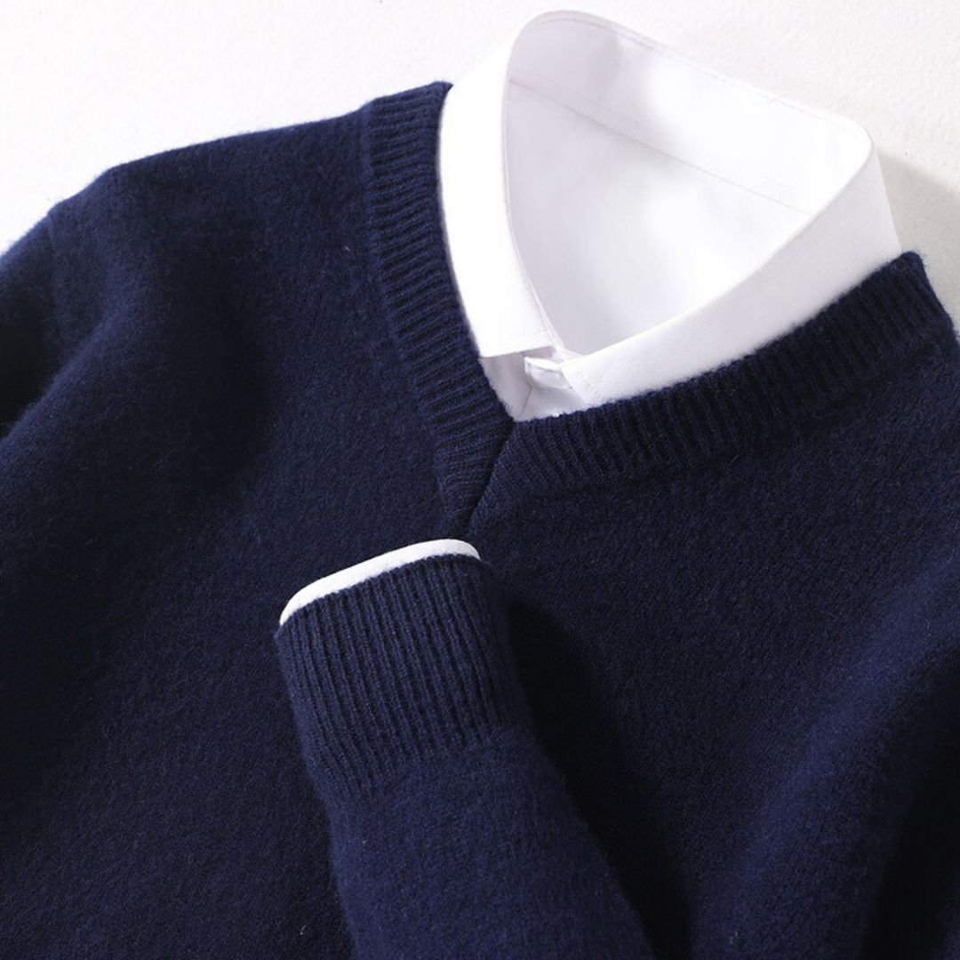 Patrick | V-Neck Long Sleeve Knit Mens Sweaters