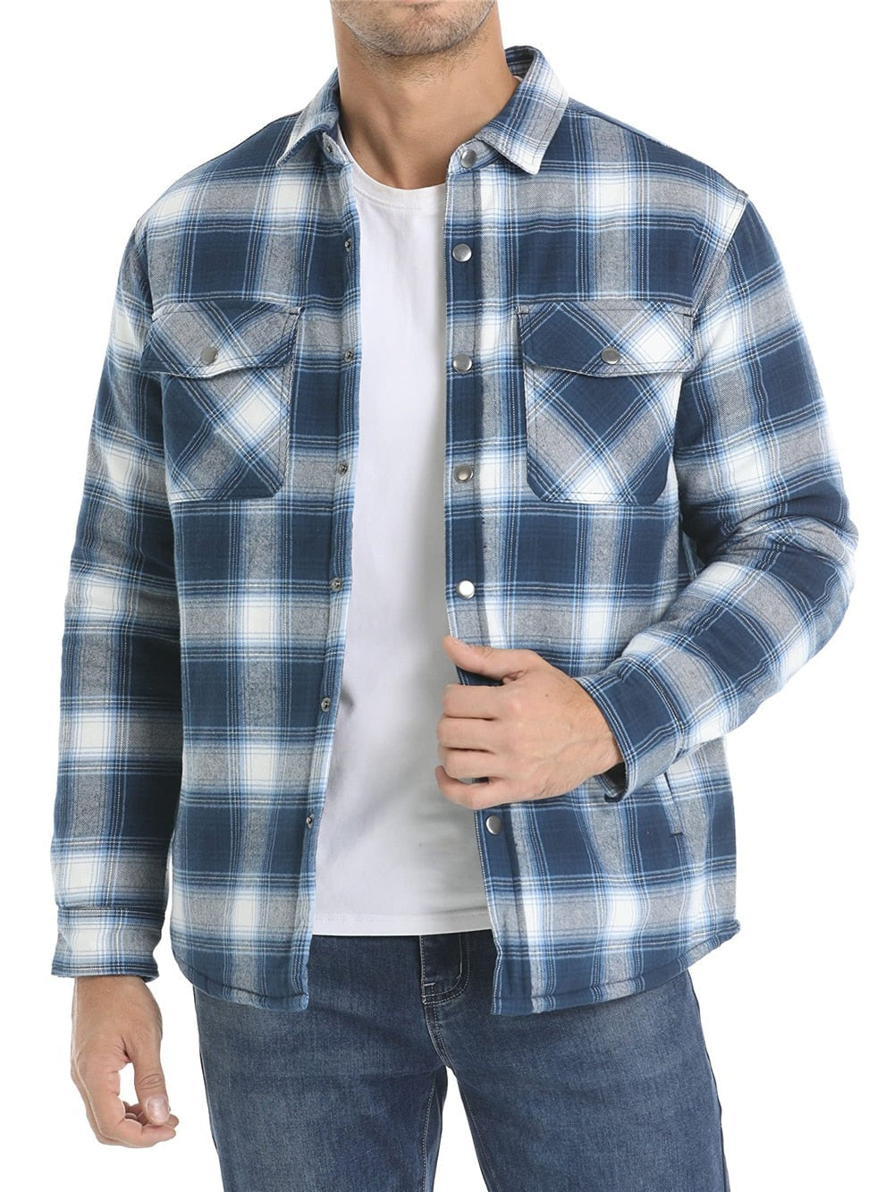 Paul | Elegant Quilted Plaid Flannel Jacket