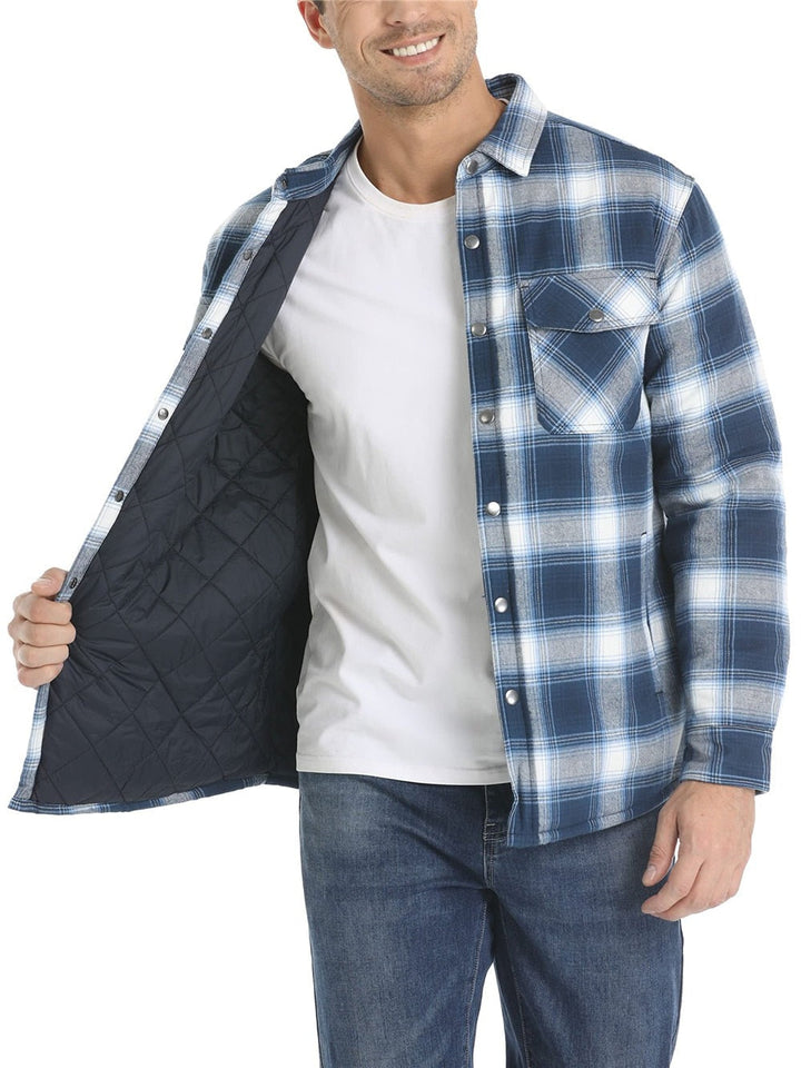 Paul | Elegant Quilted Plaid Flannel Jacket