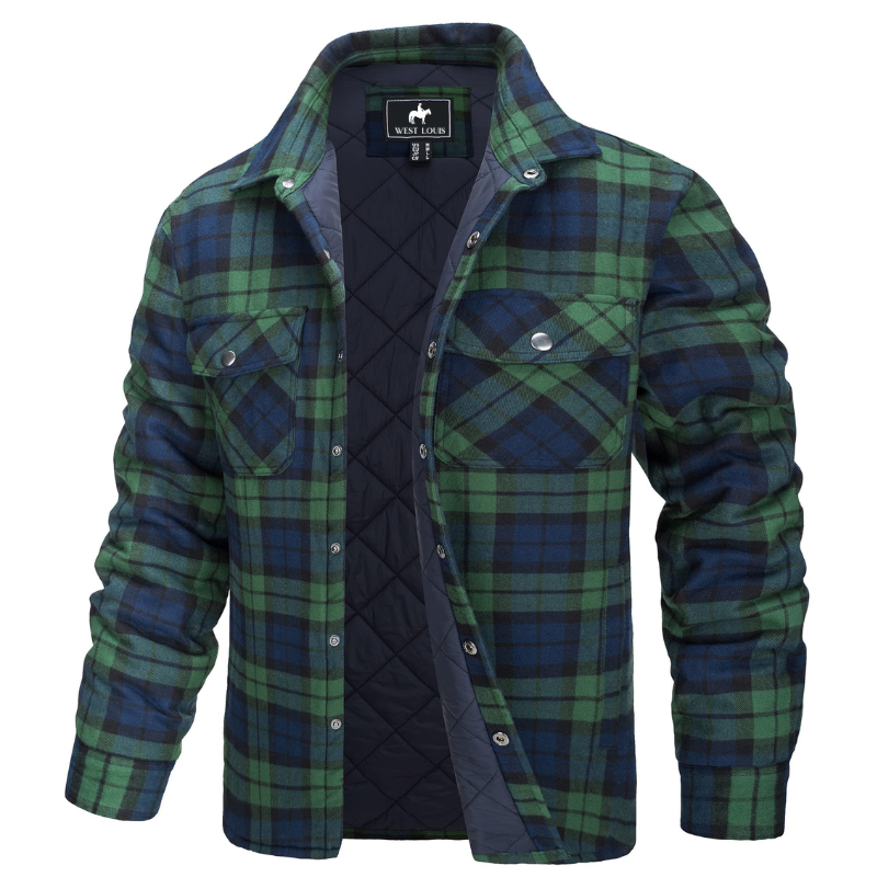 Paul | Elegant Quilted Plaid Flannel Jacket