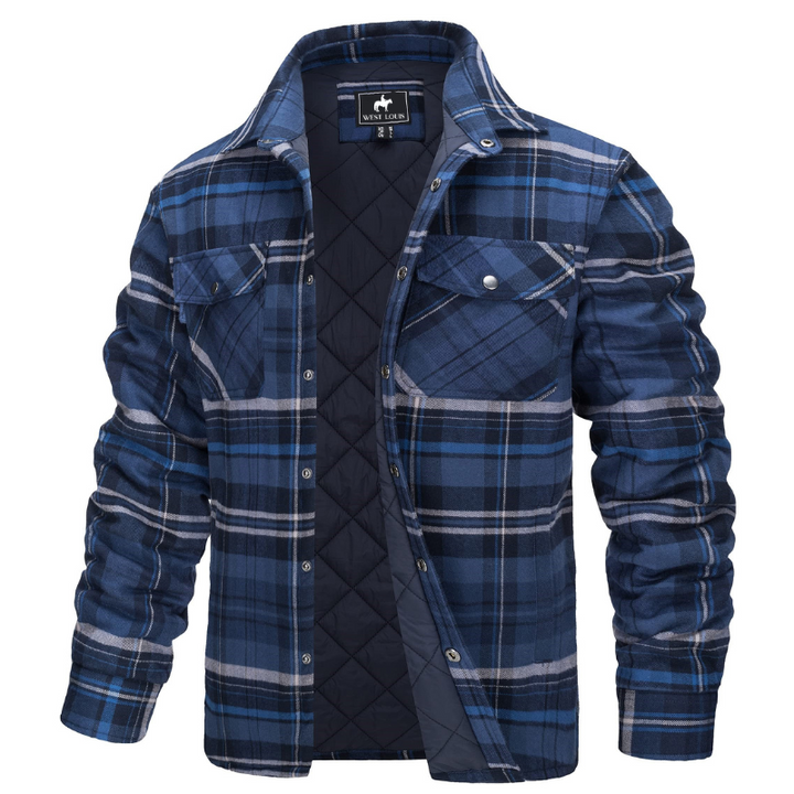 Paul | Elegant Quilted Plaid Flannel Jacket