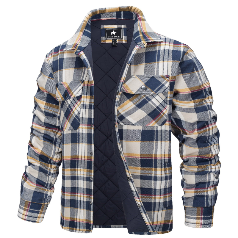 Paul | Elegant Quilted Plaid Flannel Jacket