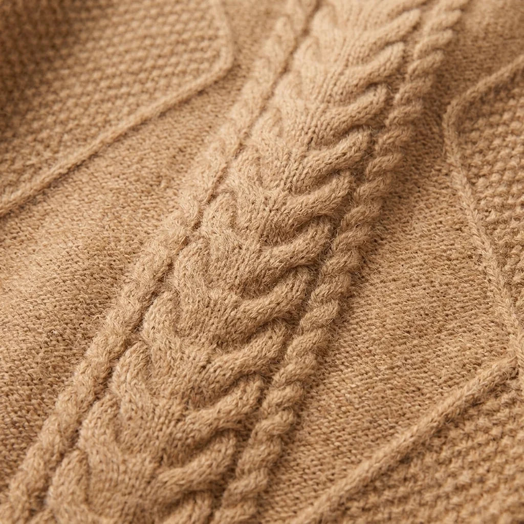 Rachel | Elegant Mock Neck Cable Knit Sweater