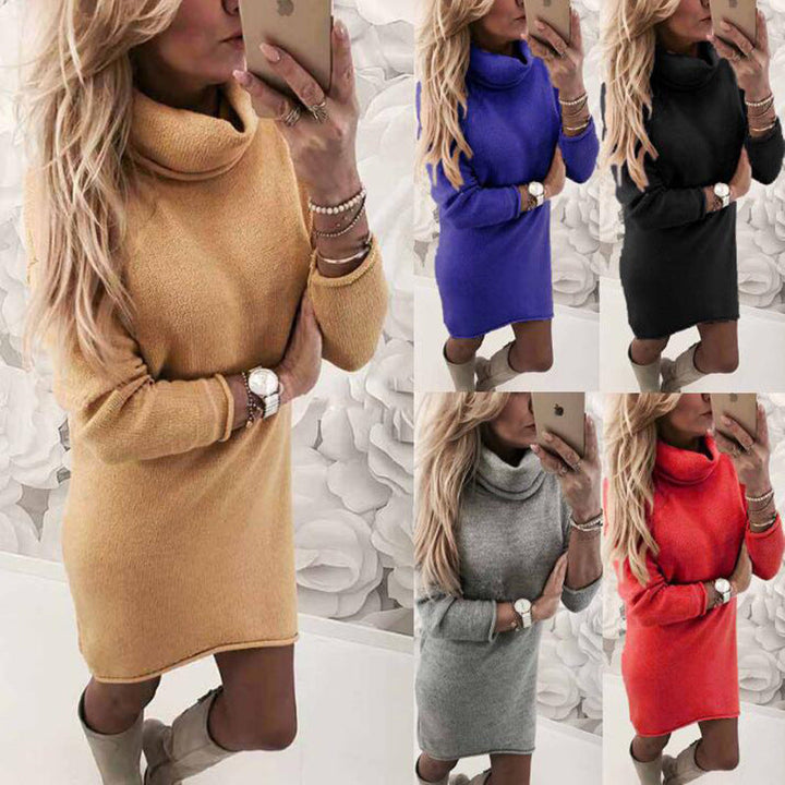 Rachel | Stylish Turtleneck Mini Sweater Dress