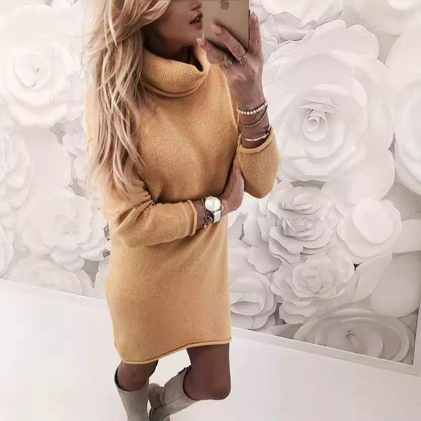 Rachel | Stylish Turtleneck Mini Sweater Dress