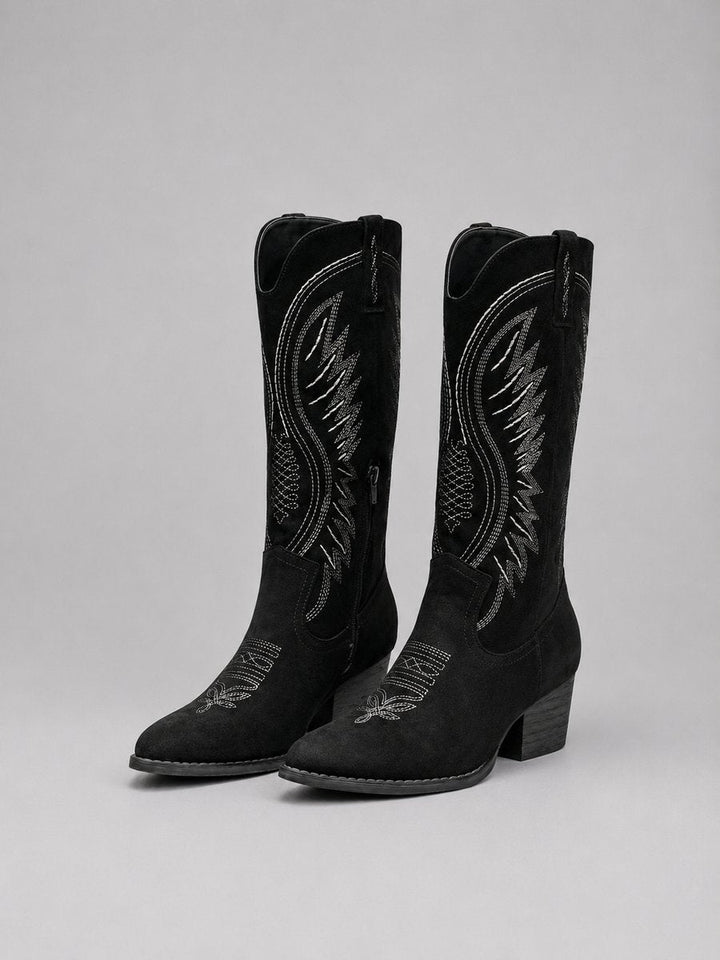 Rachel | Stylish Western Embroidered Knee High Boots