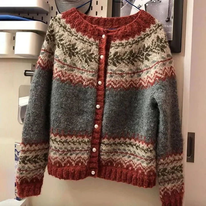 Rachel | Timeless Fair Isle Cardigan Christmas Sweater Women