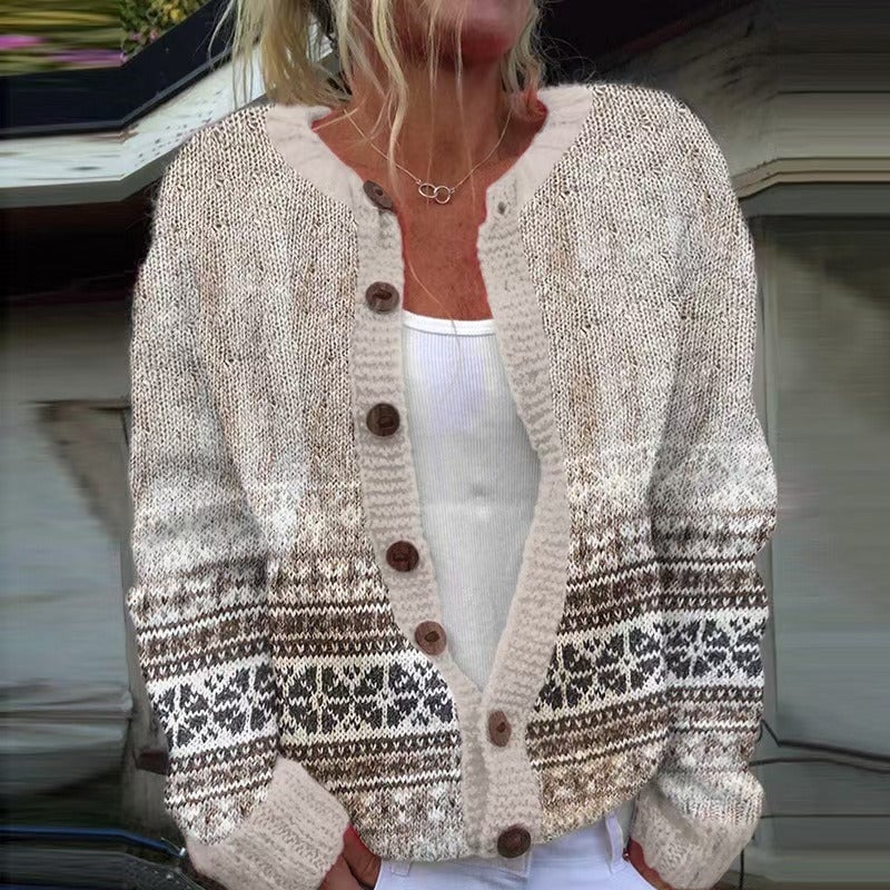 Rachel | Timeless Fair Isle Cardigan Christmas Sweater Women