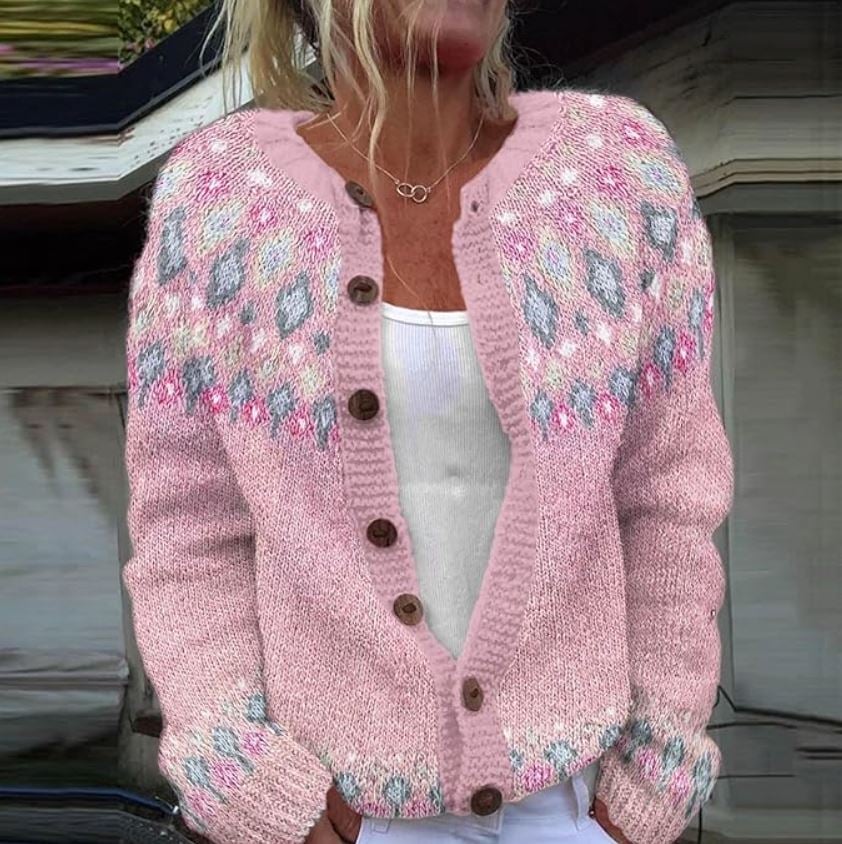 Rachel | Timeless Fair Isle Cardigan Christmas Sweater Women