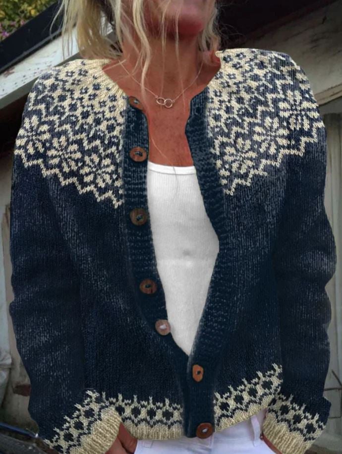 Rachel | Timeless Fair Isle Cardigan Christmas Sweater Women