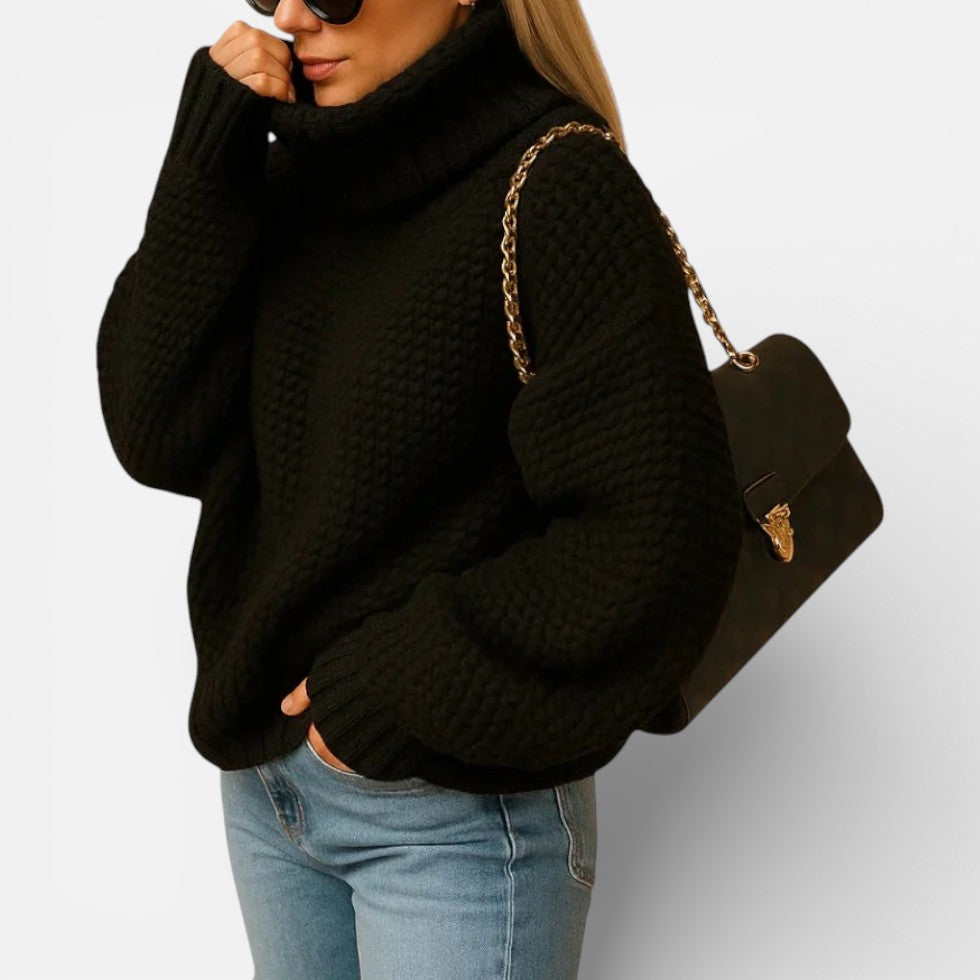 Rachel | Timeless Oversized Chunky Knit Turtleneck Sweater
