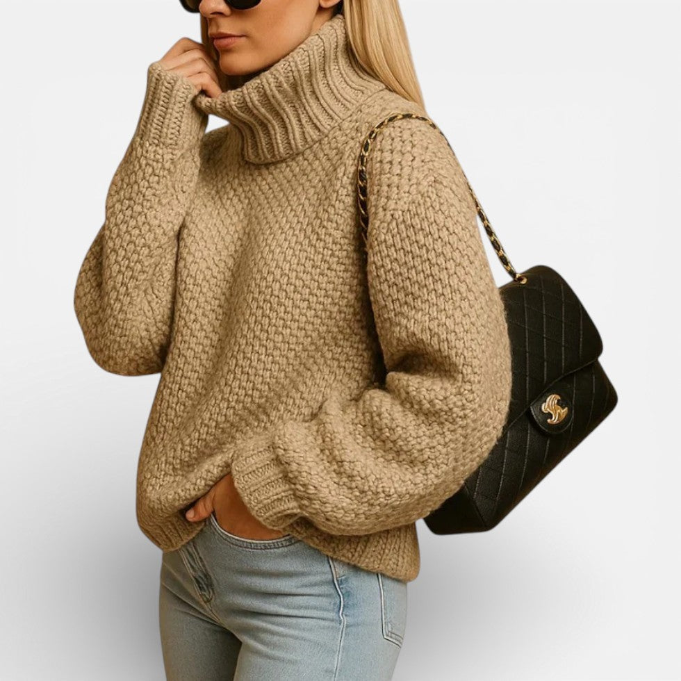 Rachel | Timeless Oversized Chunky Knit Turtleneck Sweater
