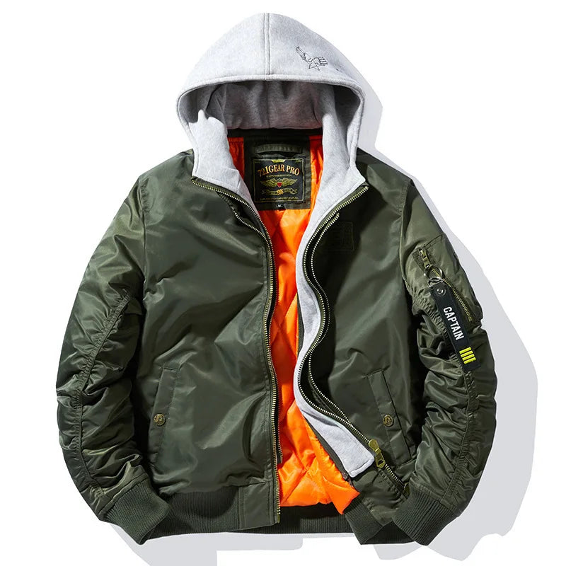 Randy | Relaxed Hooded Bomber Jacket with Multiple Pockets