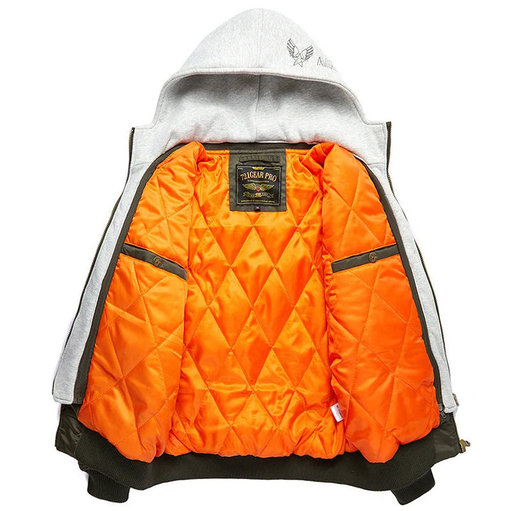 Randy | Relaxed Hooded Bomber Jacket with Multiple Pockets