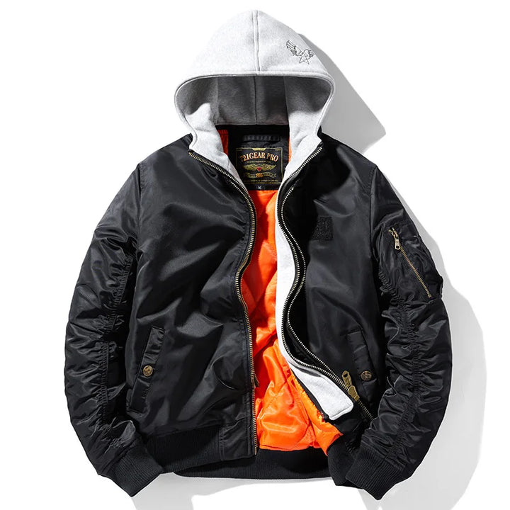 Randy | Relaxed Hooded Bomber Jacket with Multiple Pockets