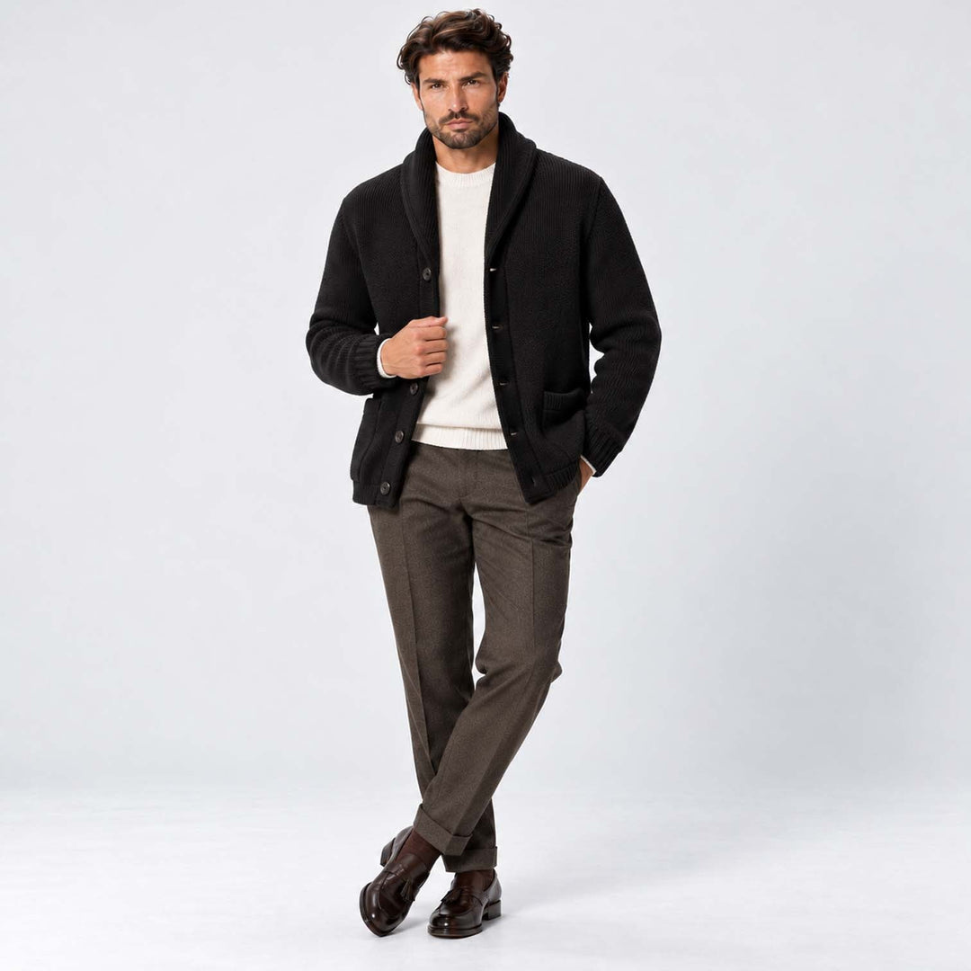 Raymond | Polished Shawl Collar Cardigan Mens Sweaters