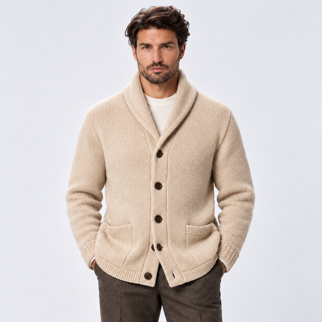 Raymond | Polished Shawl Collar Cardigan Mens Sweaters