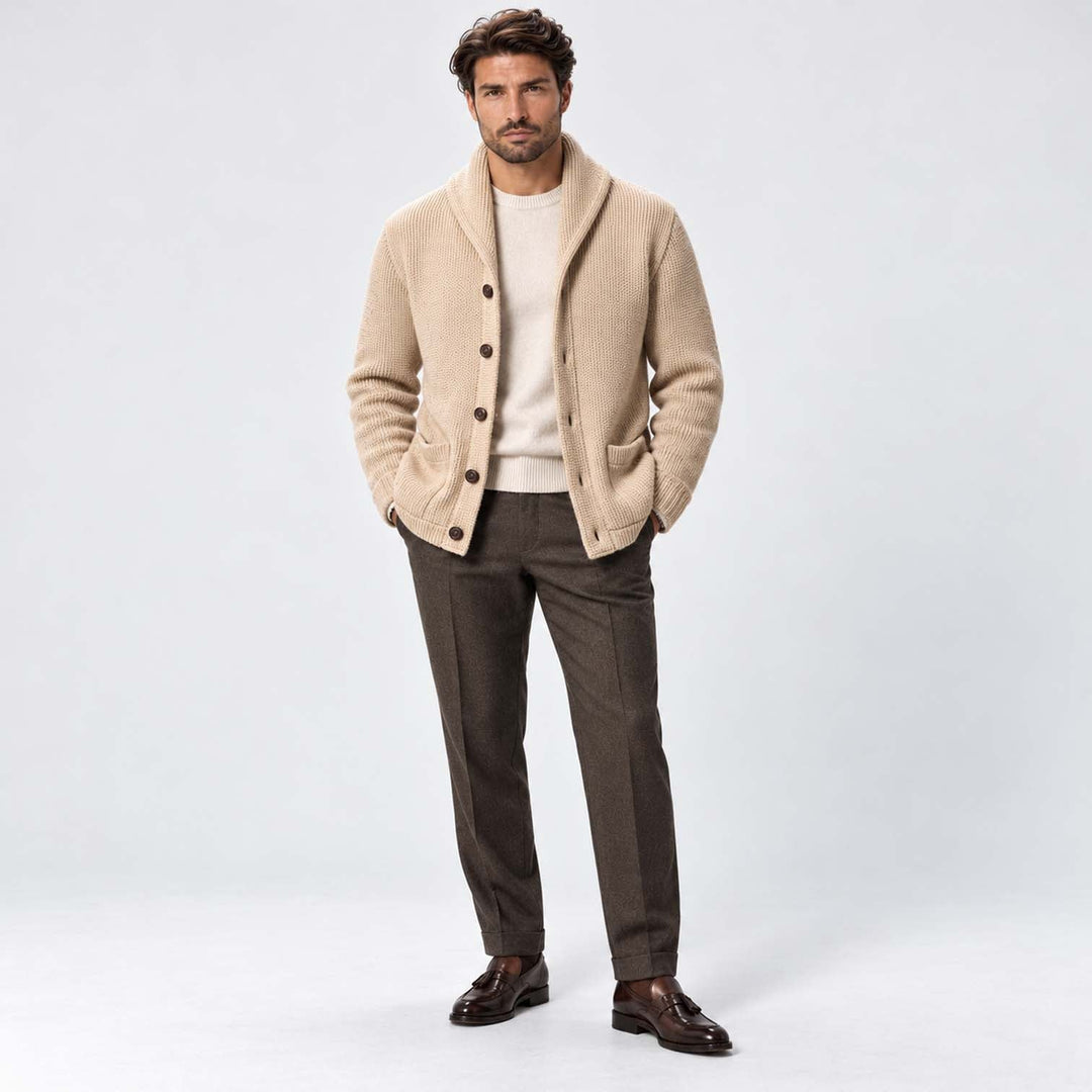 Raymond | Polished Shawl Collar Cardigan Mens Sweaters