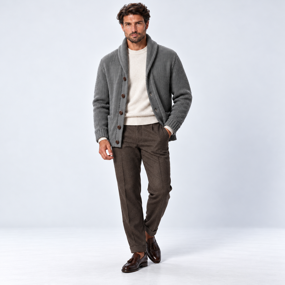 Raymond | Polished Shawl Collar Cardigan Mens Sweaters
