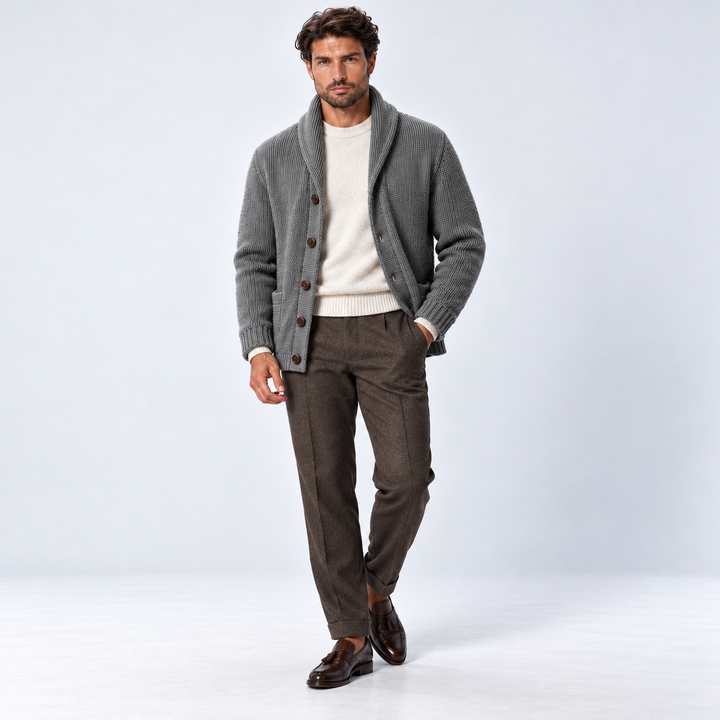 Raymond | Polished Shawl Collar Cardigan Mens Sweaters