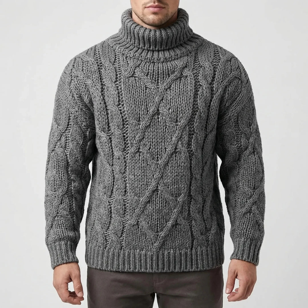 Raymond | Timeless Chunky Cable Knit Turtleneck Sweater