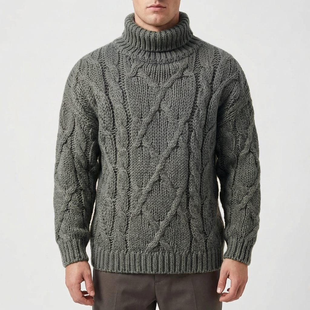 Raymond | Timeless Chunky Cable Knit Turtleneck Sweater