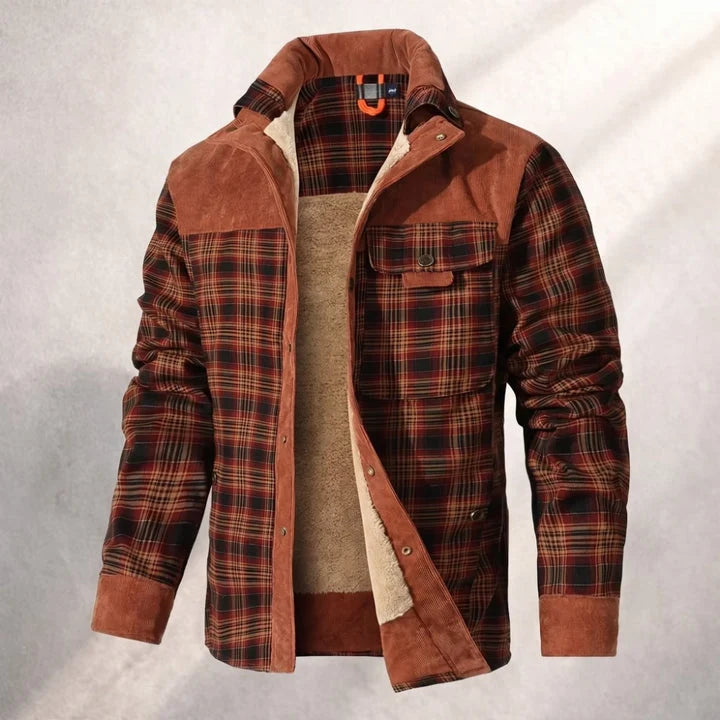 Bradley | Sophisticated Plaid Corduroy Flannel Jacket