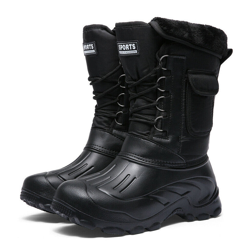 Roger | Plush-Lined Mid-Calf Lace-Up Winter Boots Men