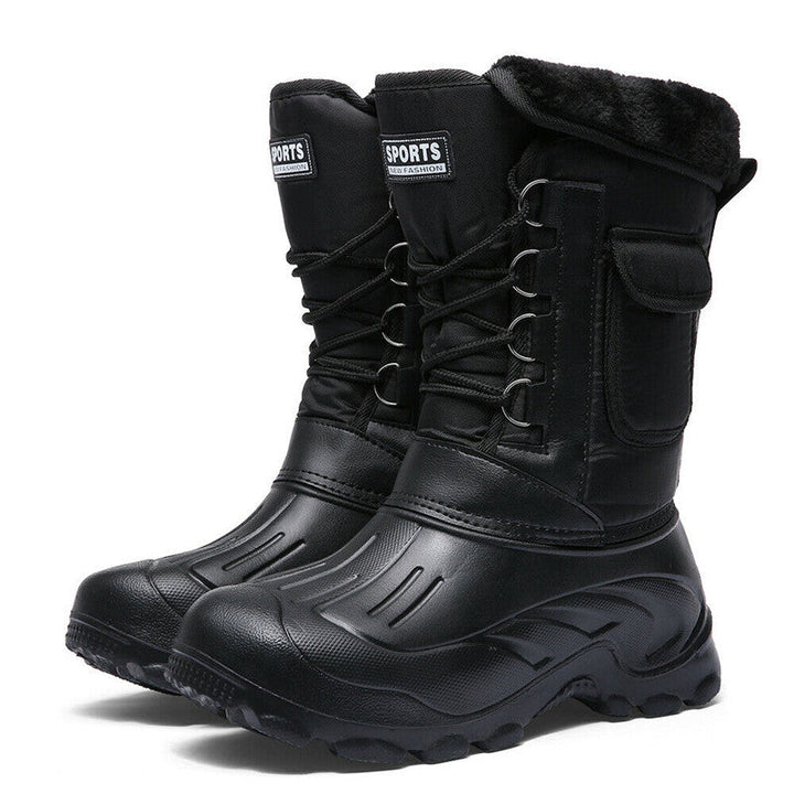 Roger | Plush-Lined Mid-Calf Lace-Up Winter Boots Men
