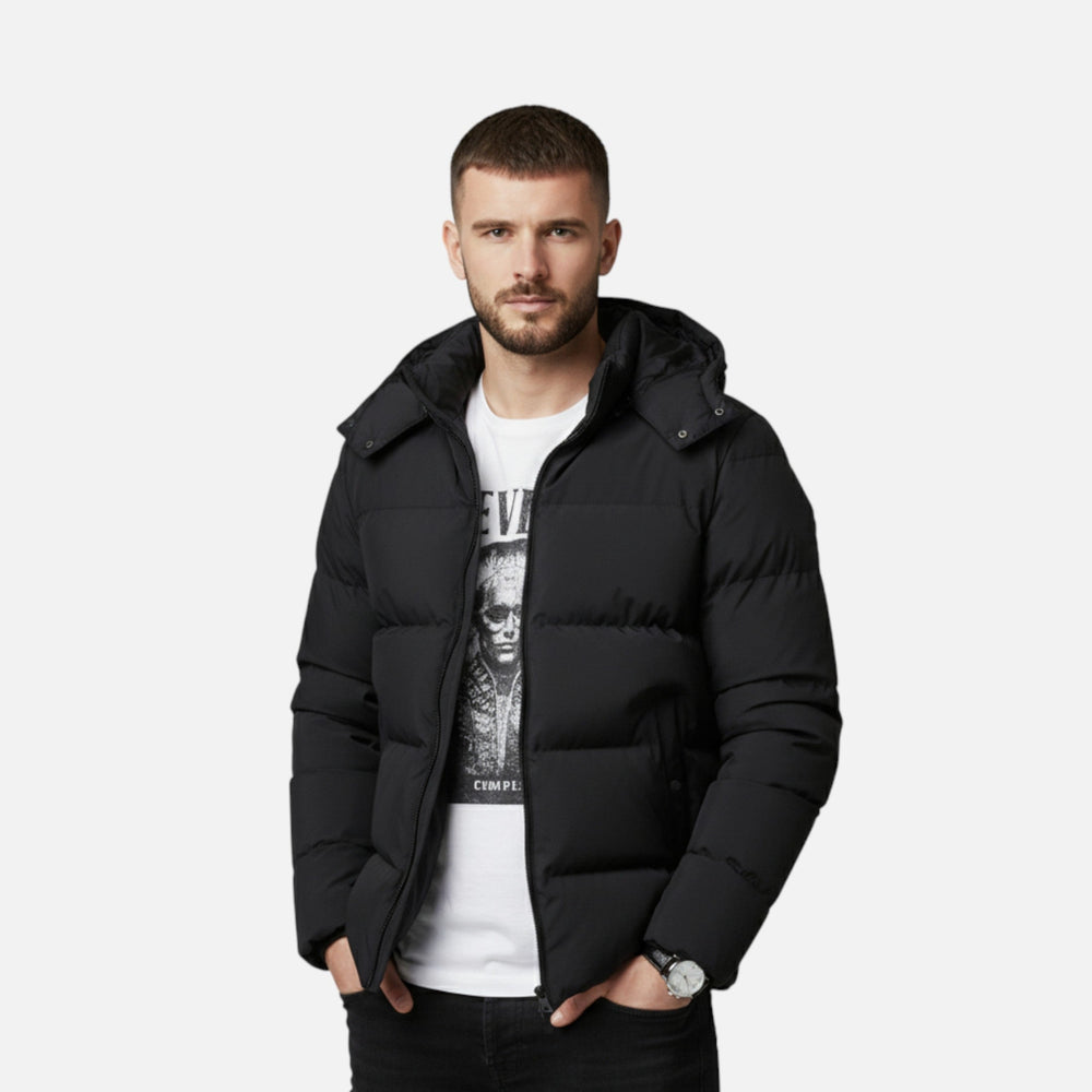 Ronald | Elegant Quilted Hooded Puffer Jacket