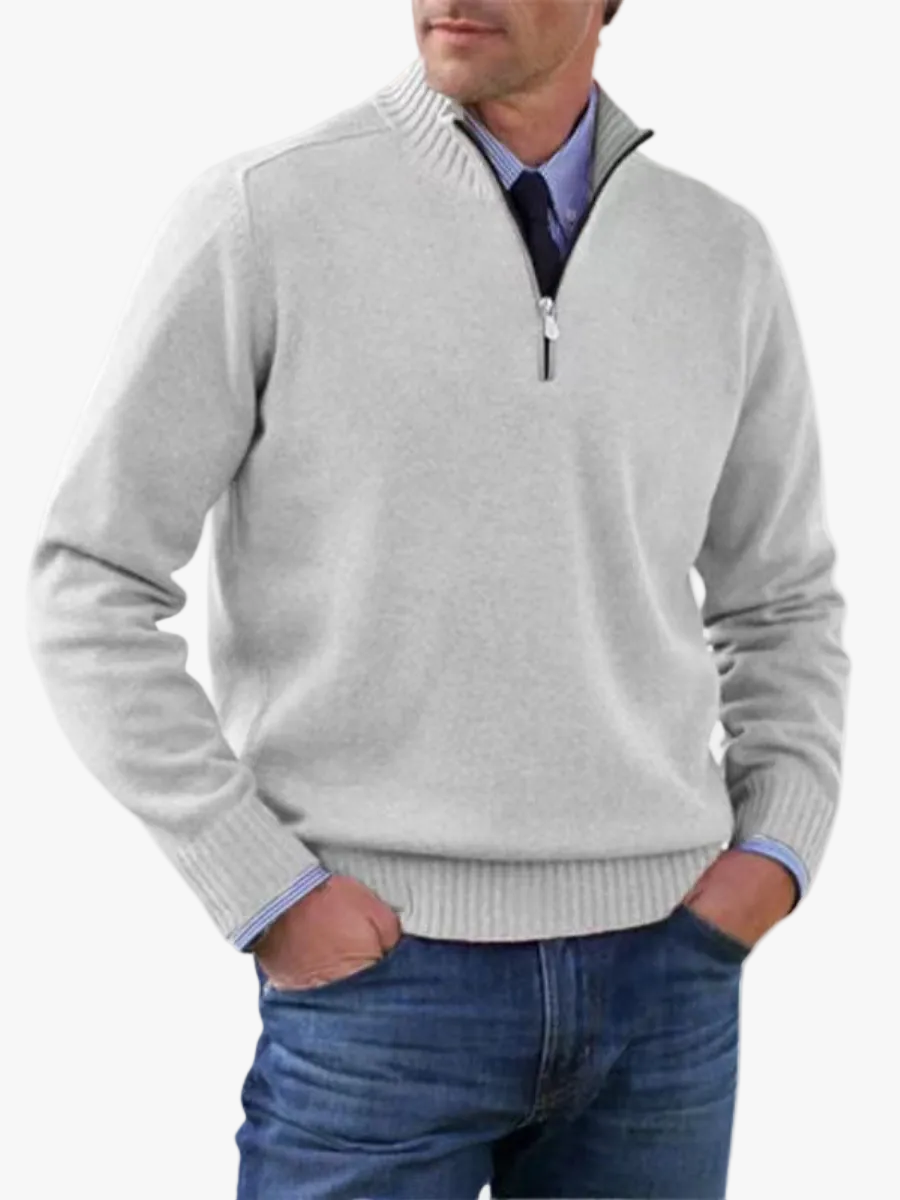 Ronald | Half Zip Mock Neck Mens Sweaters