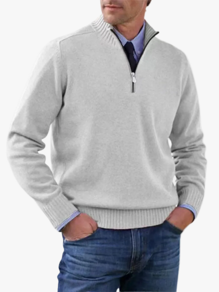 Ronald | Half Zip Mock Neck Mens Sweaters