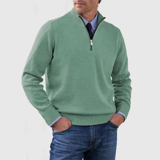 Ronald | Half Zip Mock Neck Mens Sweaters