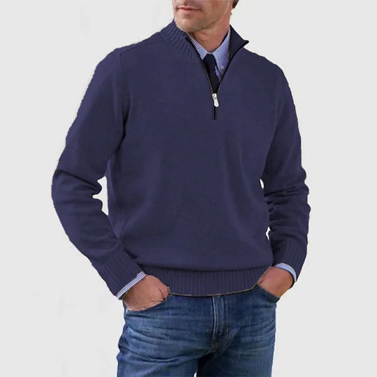 Ronald | Half Zip Mock Neck Mens Sweaters