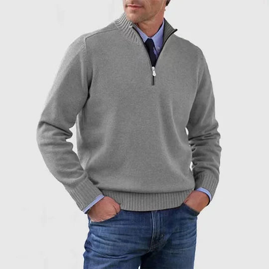 Ronald | Half Zip Mock Neck Mens Sweaters