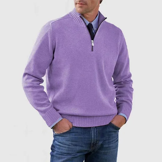 Ronald | Half Zip Mock Neck Mens Sweaters